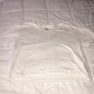 White pink crop top